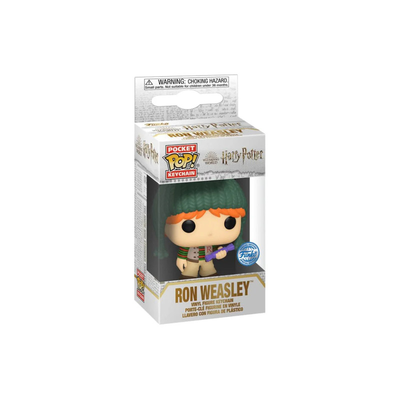 Funko Pocket Pop! Keychain: Harry Potter Holiday - Ron Weasley (Exclusive) - دمية